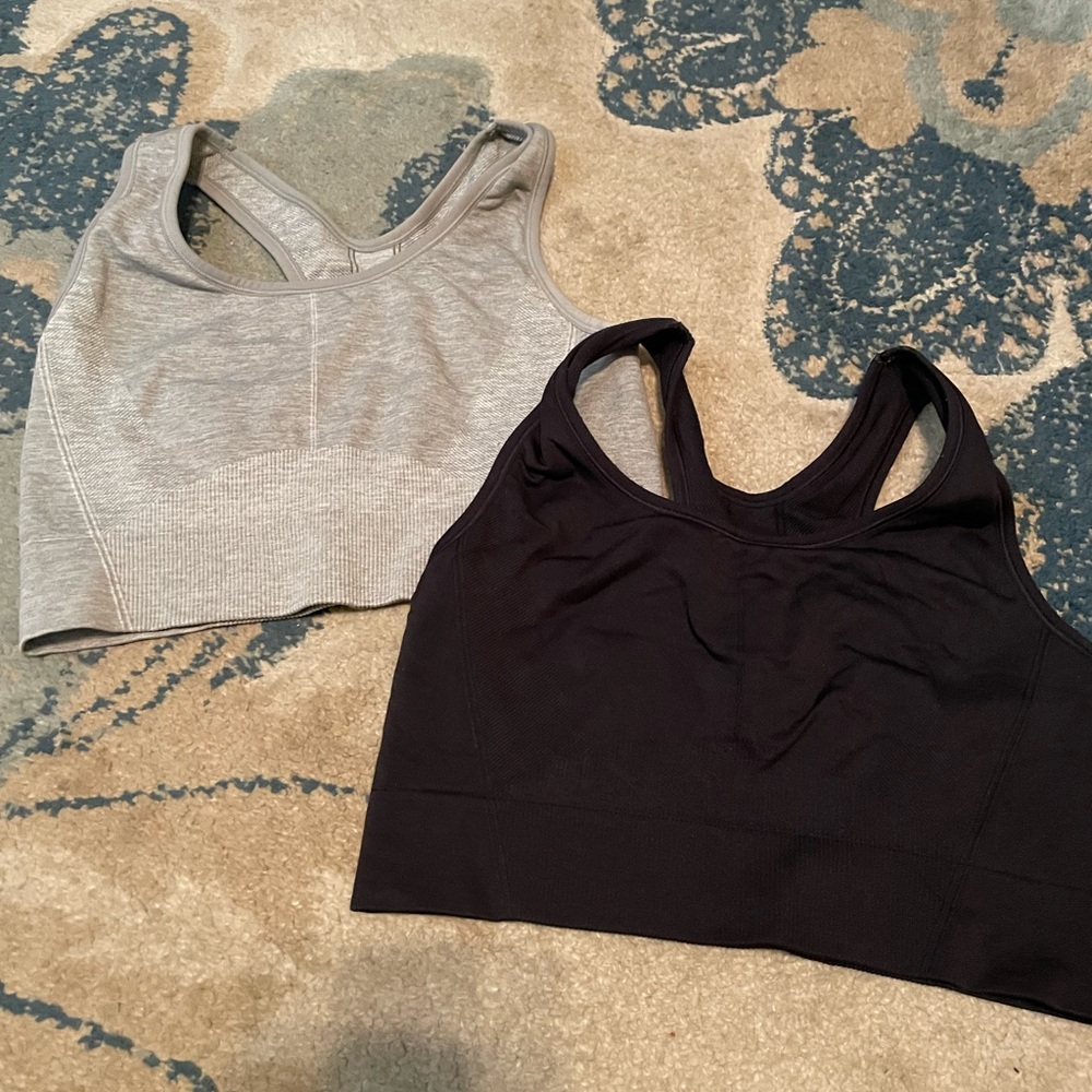 Gray and Black Sports Bras